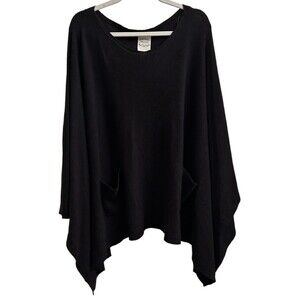 Flew de Lis Black Oversized (PTP 47) Sweater Sz Large Lagenlook